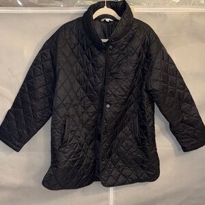 Time and Tru Black Quilted Puffer Coat